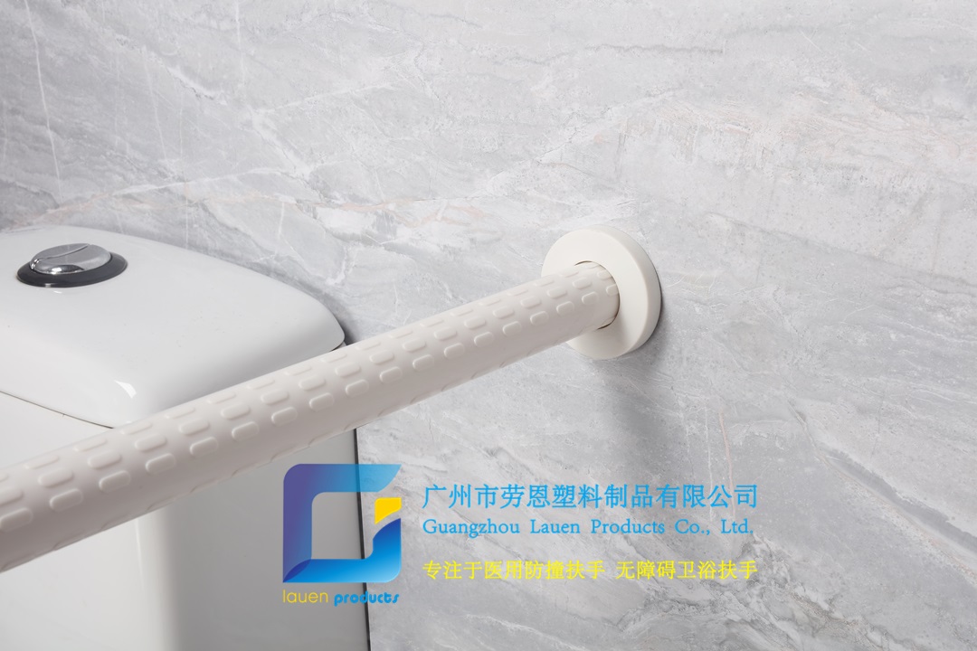 衛(wèi)生間扶手-白色半U(xiǎn)型落地扶手帶小腳殘疾人無(wú)障礙扶手老年人坐便器扶手 (6)